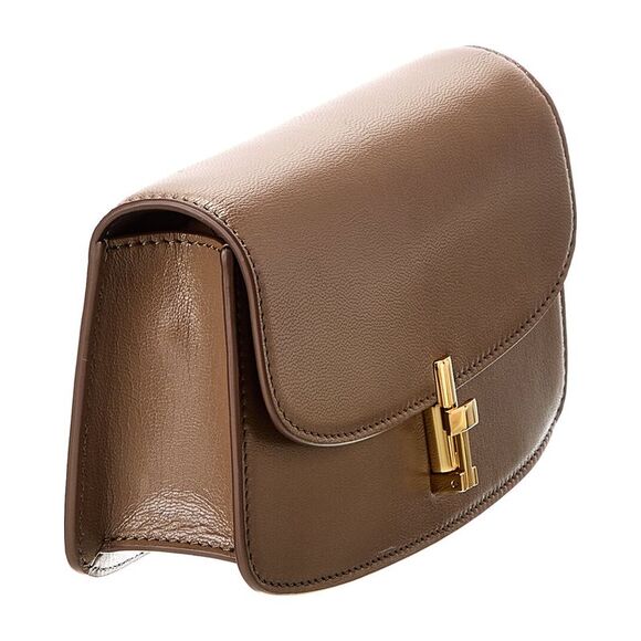 The Row East/West Leather Shoulder Bag, Brown - Picture 3 of 4